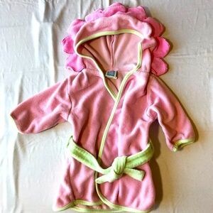 Little Me Pink Baby Hooded Robe-Size 0-9 Months